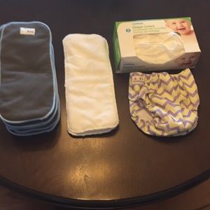 Cloth diaper with liners and inserts